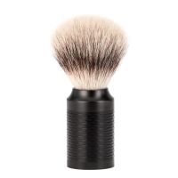 Muhle 99X31M96JET ROCCA Silvertip Fibre Shaving Brush, Stainless Steel  - Matte Black DLC Coated Handle
