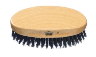 Kent Mens Finest Beechwood Pure Black Bristle Oval Brush