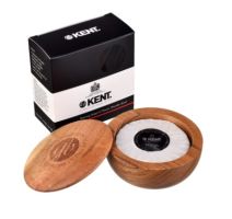 Kent Dark Wood Shaving Bowl with Luxury Shaving Soap